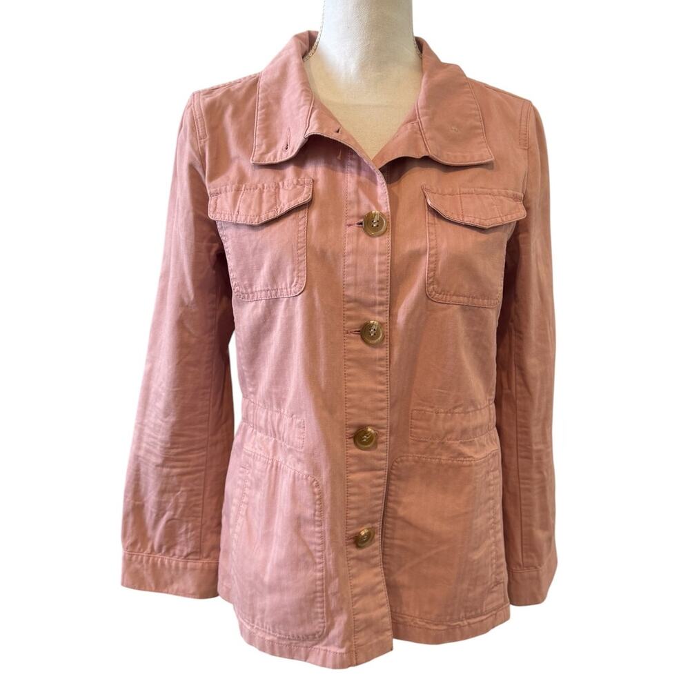 Talbots Cotton Utility Chore Jacket Dusty Pink S